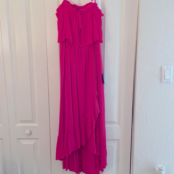 Hot Pink Midi Dress (NWT) - Picture 6 of 9